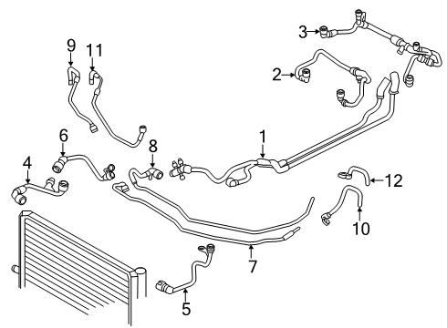 2019 BMW M760i xDrive Hoses, Lines & Pipes COOLANT HOSE Diagram for 17128602735