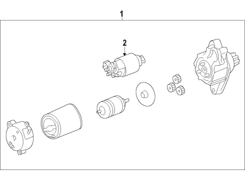 2019 Toyota Corolla Starter Starter Diagram for 28100-24160