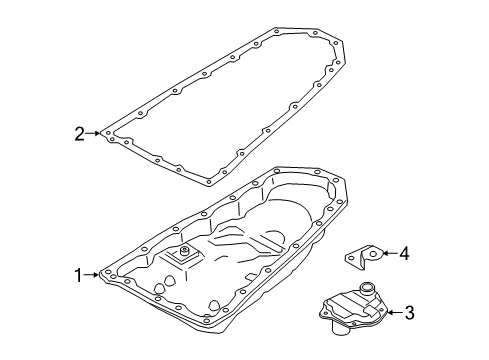 2016 Chevrolet City Express Automatic Transmission Transmission Pan Diagram for 19317871