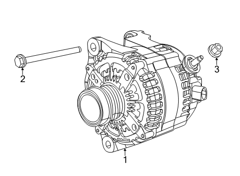 2021 Jeep Cherokee Alternator Generator-Engine Diagram for 56029745AB