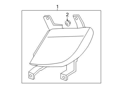 2016 Hyundai Equus Fog Lamps Front Passenger Side Fog Light Assembly Diagram for 92202-3N510