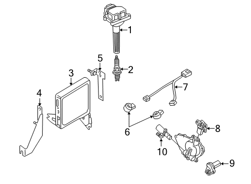 2005 Infiniti Q45 Powertrain Control Engine Control Module Diagram for 23710-AT565