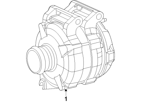 2021 Jeep Cherokee Alternator Engine Diagram for 68324893AB