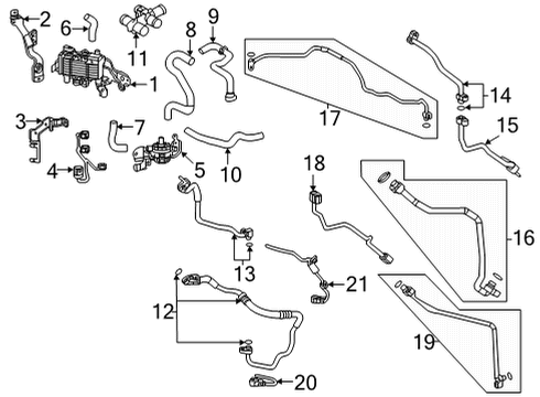 2022 Lexus NX450h+ Auxiliary A/C & Heater Unit O-Ring Diagram for 90099-14155
