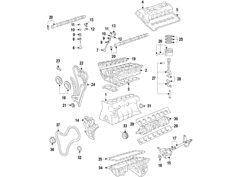 2012 BMW 740i Engine Parts, Mounts, Cylinder Head & Valves, Variable Valve Timing, Oil Cooler, Oil Pan, Oil Pump, Balance Shafts, Crankshaft & Bearings, Pistons, Rings & Bearings Engine Mount Right Diagram for 22116786242