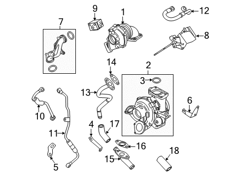 2009 BMW 335d Turbocharger Support Diagram for 11657801435