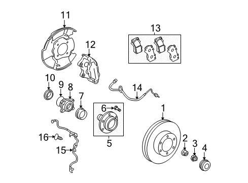 2009 Toyota Tacoma Anti-Lock Brakes Actuator Assembly Diagram for 44050-04100