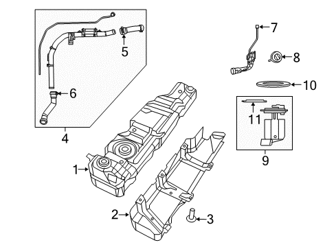 2021 Jeep Wrangler Fuel Supply Tank-Fuel Tank Diagram for 68416975AB