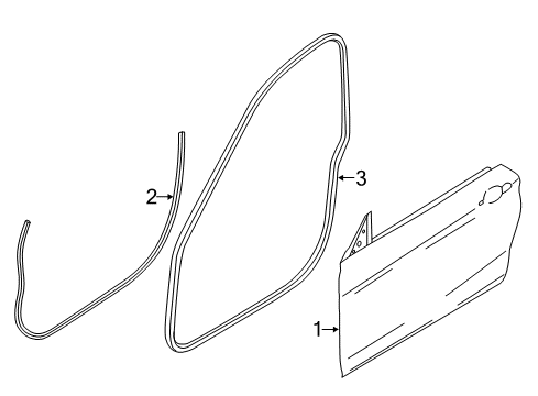 2018 BMW 440i Gran Coupe Front Door Joint Seal, Door, Front Diagram for 51767310234