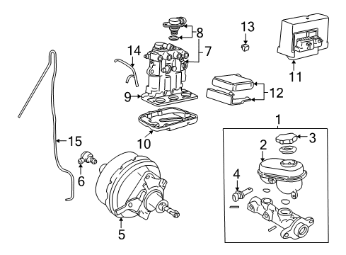 1998 Buick Century Hydraulic System Abs Control Module-Electronic Brake Control Module Assembly Diagram for 9350281