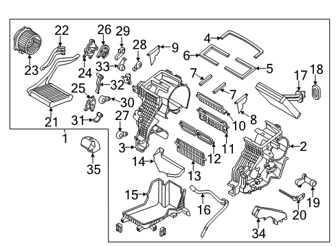 2015 Kia Soul Blower Motor & Fan Resistor Diagram for 97128-A5000