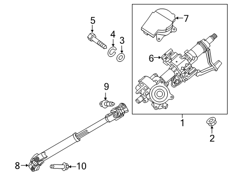 2022 Kia Telluride Steering Column Assembly Joint Assembly-STRG Diagram for 56400S9051