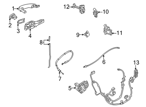 2021 Chevrolet Trailblazer Rear Door Door Check Diagram for 42573417