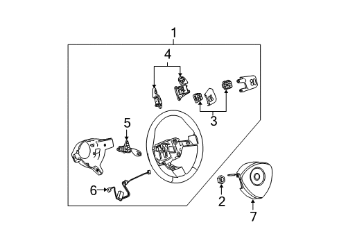 2005 Pontiac Grand Prix Steering Column, Steering Wheel & Trim, Shaft & Internal Components, Shroud, Switches & Levers Switch Asm-Automatic Transmission Man Shift Shaft Position Diagram for 1999327