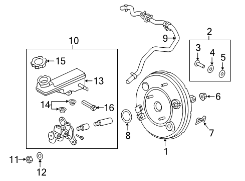 2018 Hyundai Accent Dash Panel Components Cylinder Assembly-Brake Diagram for 58510H9210