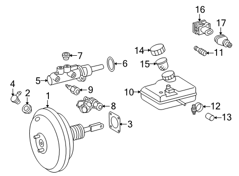 2003 Dodge Sprinter 3500 Hydraulic System Brake Master Cylinder Diagram for 5119356AA