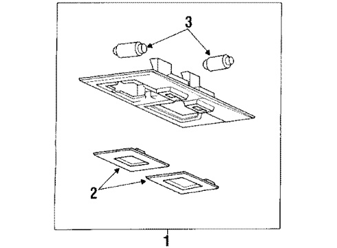 1990 Hyundai Sonata Map Lamps Lens-Map Lamp, RH Diagram for 92852-33000