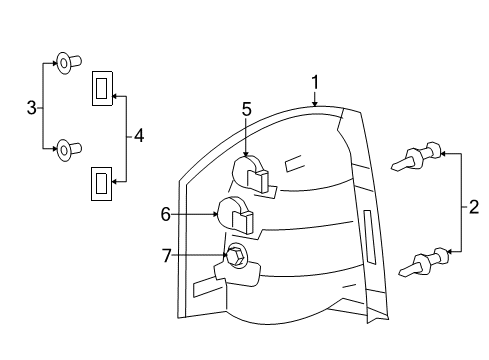 2012 Jeep Patriot Combination Lamps Lamp-Tail Stop Turn SIDEMARKER Diagram for 5160364AG