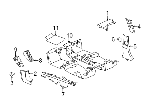 2016 Jeep Patriot Interior Trim - Pillars, Rocker & Floor Molding-Windshield GARNISH Diagram for 1LL88HDAAD