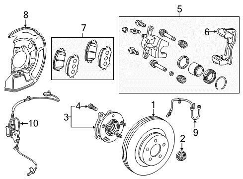 2018 Toyota Corolla iM Anti-Lock Brakes ABS Control Unit Diagram for 44050-12D71