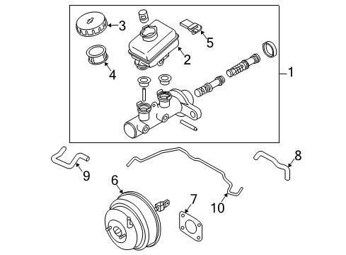 2009 Infiniti M45 Dash Panel Components Hose-Booster Diagram for 47474-EH000