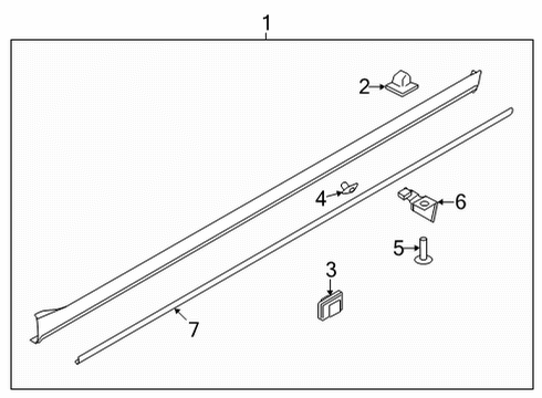 2022 Kia Sorento Exterior Trim - Pillars Guard Assembly-Rear DEFL Diagram for 86862R5000