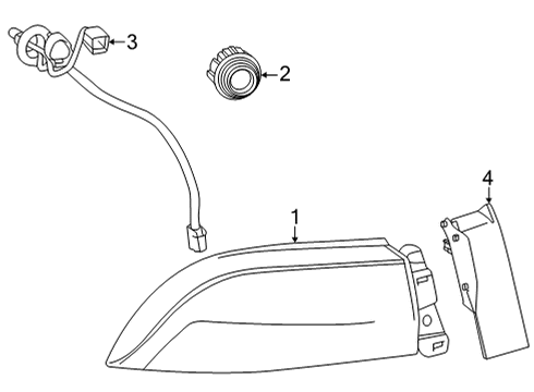 2021 Toyota Mirai Tail Lamps Inner Cover Diagram for 81497-62020