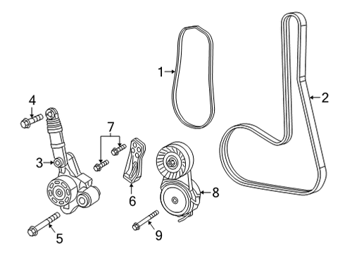 2020 Ram 1500 Belts & Pulleys Belt-SERPENTINE Diagram for 5281957AA