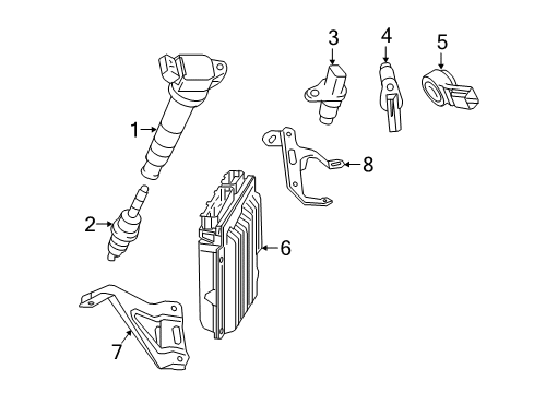 2016 Lexus RX350 Powertrain Control Bracket, Engine Control Computer Diagram for 89668-0E100