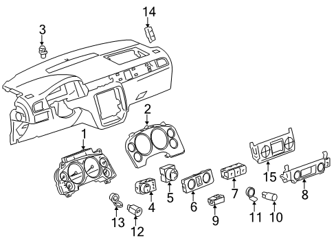 2013 GMC Sierra 2500 HD Automatic Temperature Controls Switch Asm-Accessory Diagram for 15907023