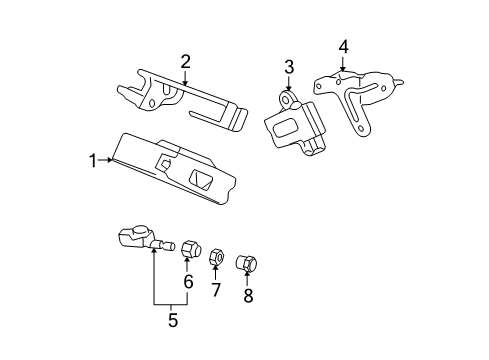 2012 Acura MDX Tire Pressure Monitoring TPMS Unit Diagram for 39350-STX-A12