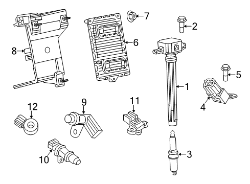 2014 Jeep Cherokee Ignition System SPARK PLU Diagram for SP149125AF