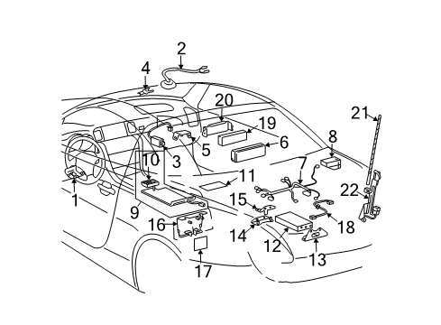 2004 Lexus SC430 Electrical Components Wire, MAYDAY Diagram for 86713-24101
