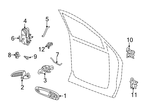 2004 Dodge Ram 3500 Door - Lock & Hardware TRAMSMTR-KEYLESS Entry Diagram for 4686481AF