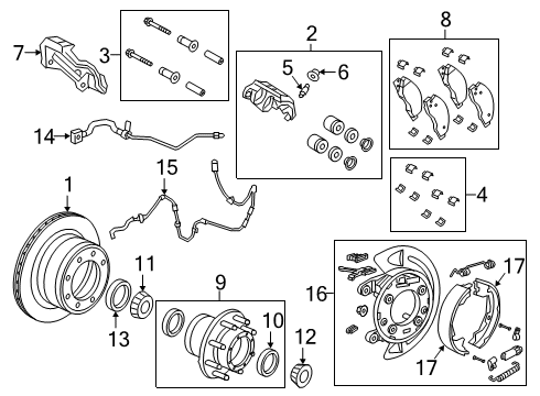 2021 Ram 2500 Rear Brakes Spring-Disc Brake Pad Diagram for 68456059AA