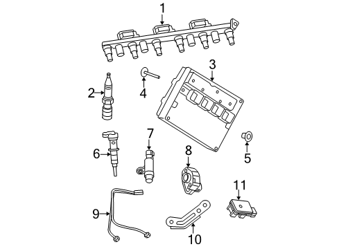 2008 Jeep Commander Ignition System SPARKPLUG Diagram for SPFR8TI332