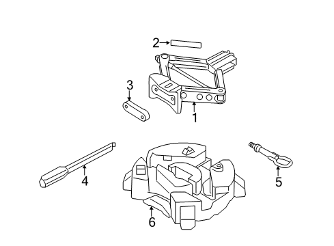 2019 Lincoln MKC Jack & Components Tow Hook Diagram for BM5Z-17A954-A