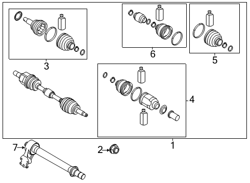 2021 Kia Soul Drive Axles - Front DAMPER Kit-Fr Axle D Diagram for 49587K0300