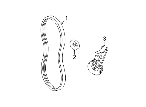 1997 Chevrolet Cavalier Belts & Pulleys Belt, Water Pump & Generator & P/S Pump Diagram for 24575312