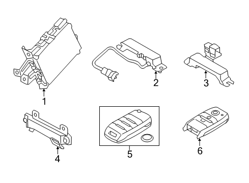 2016 Kia Soul Keyless Entry Components Module Assembly-Smart Key Diagram for 95480B2401