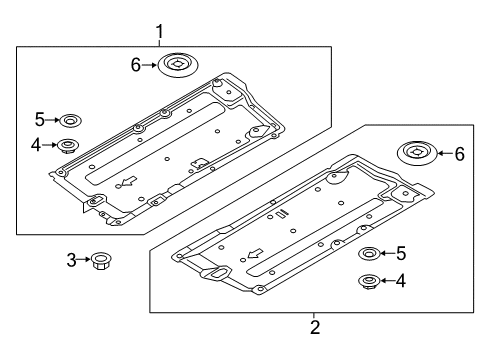 2018 Hyundai Elantra GT Under Cover & Splash Shields Under Cover Assembly, RH Diagram for 84145-G3000