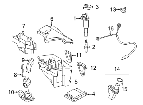 2010 BMW X5 Powertrain Control Locking Mechanism Diagram for 12131437986