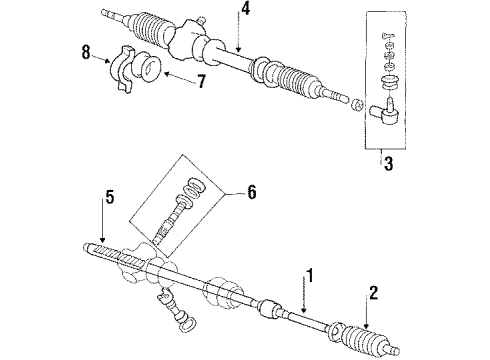 1987 Mitsubishi Precis Steering Gear & Linkage Hose-Power Steering Oil Suction Diagram for 57531-21010