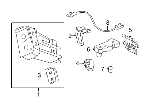 2011 Chevrolet HHR Emission Components Vent Control Solenoid Diagram for 20880503