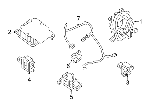 2018 Nissan Altima Air Bag Components Controller Assembly-OCCUPANT Sensor Diagram for 98856-9HS0A