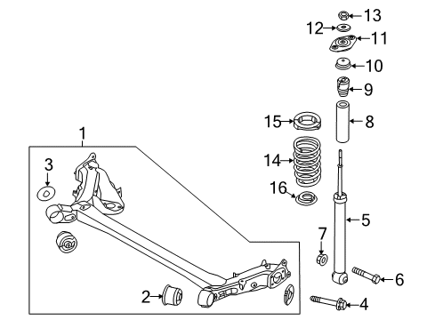 2015 Kia Soul EV Rear Axle, Suspension Components Pad-Rear Spring, Upper Diagram for 55331E4000