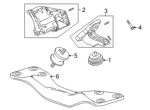 2002 BMW Z8 Engine & Trans Mounting Stop Buffer Diagram for 22111097258