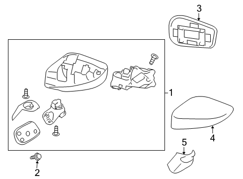 2014 Scion FR-S Outside Mirrors Cover Diagram for SU003-03083