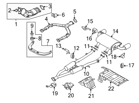 Diagram for 2010 Infiniti FX35 Exhaust Components 