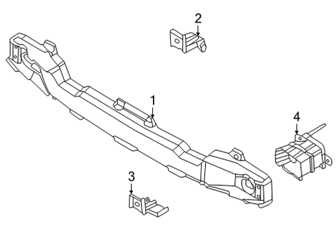 2022 Hyundai Tucson Bumper & Components - Rear BRACKET-RR BEAM LWR MTG, LH Diagram for 86634-N9000